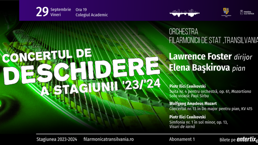 Concertul de deschidere a noii stagiuni 2023/2024 la Filarmonica de Stat Transilvania