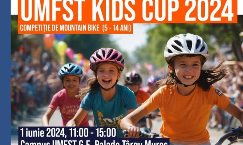 Concurs de biciclete pentru copii, de 1 iunie, la UMFST Târgu Mureș