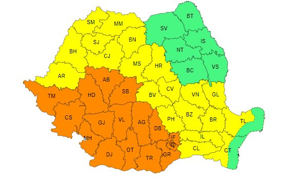 Vremea 20 iunie. Au fost prelungite avertizările meteo de caniculă