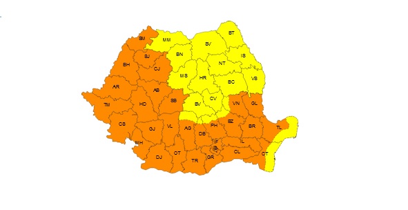 Canicula se intensifică mai ales în vest şi sud