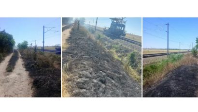 Un incendiu de vegetație perturbă circulația feroviară pe ruta București – Constanța și retur