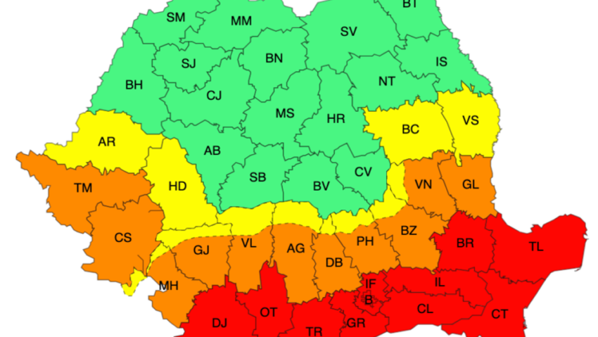 Vremea, 18 iulie: Caniculă, ploi torențiale și grindină