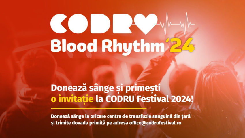 CODRU Festival extinde campania de donare de sânge Blood Rhythm la nivel național