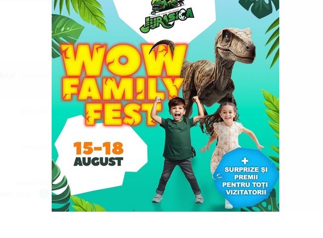 Festivalul WOW Family Festival se reîntoarce la Jurasica Parc Neptun