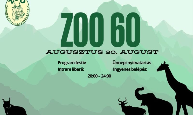 Program extins la celebrarea a 60 de ani de la deschiderea Zoo Târgu Mureș