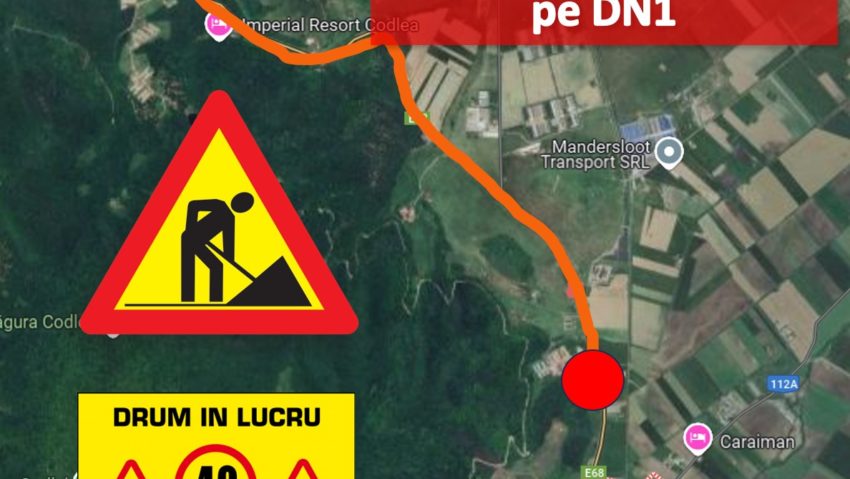 Atenție, șoferi! Trafic restricționat timp de o lună, pe DN1, în județul Brașov