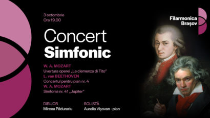 Concert simfonic cu muzică de Mozart și Beethoven, joi seară, la Filarmonica Brașov 