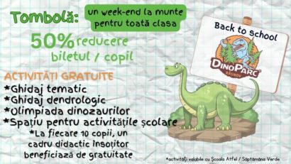 „Școala Altfel” de la Dino Parc Râșnov premiază copiii cu un weekend la munte