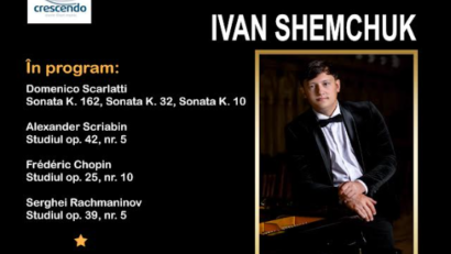 Iași: Recital de pian Ivan Shemchuk, la Palatul Culturii