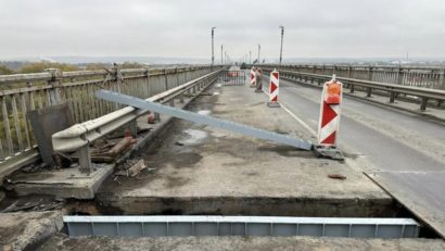 Lucrările de reparații îngreunează circulația pe partea românească a podului Giurgiu-Ruse