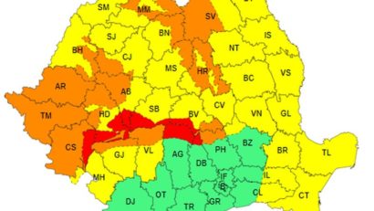 Zone montane înalte din 7 județe, sub cod roșu de viscol