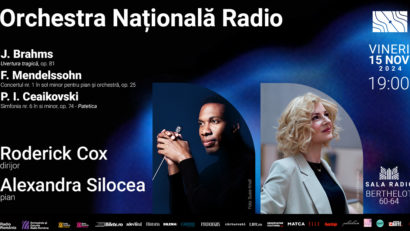 Dirijorul american Roderick Cox și pianista Alexandra Silocea, la Sala Radio