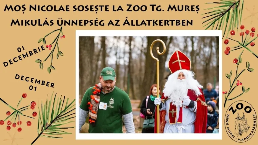 Moş Nicolae, aşteptat pe 1 decembrie la Grădina Zoologică din Târgu Mureş