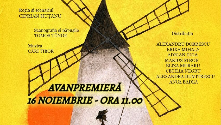 „Don Quijote”, prima premieră a stagiunii la Teatrul pentru copii Arlechino din Brașov