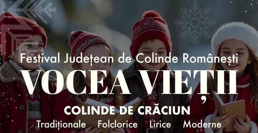 IAȘI: Festivalul de colinde „Vocea Vieții”, în decembrie