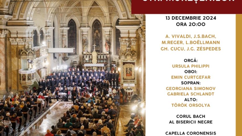 BRAȘOV: Concert de Crăciun – Corul Bach al Bisericii Negre și Capella Coronensis