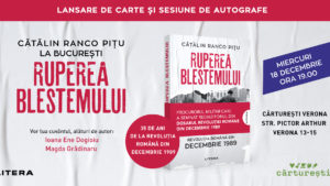 BUCUREȘTI: Lansarea volumului „Ruperea blestemului“ de Cătălin Ranco Pițu