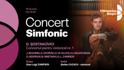 Ștefan Cazacu interpretează Șostakovici, joi seară, la Filarmonica Brașov