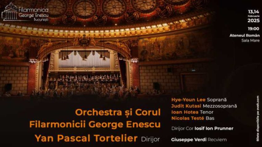 Dirijorul Yan Pascal Tortelier va conduce ‘Recviemul’ de Verdi, pe 13 și 14 februarie, la Ateneul Român